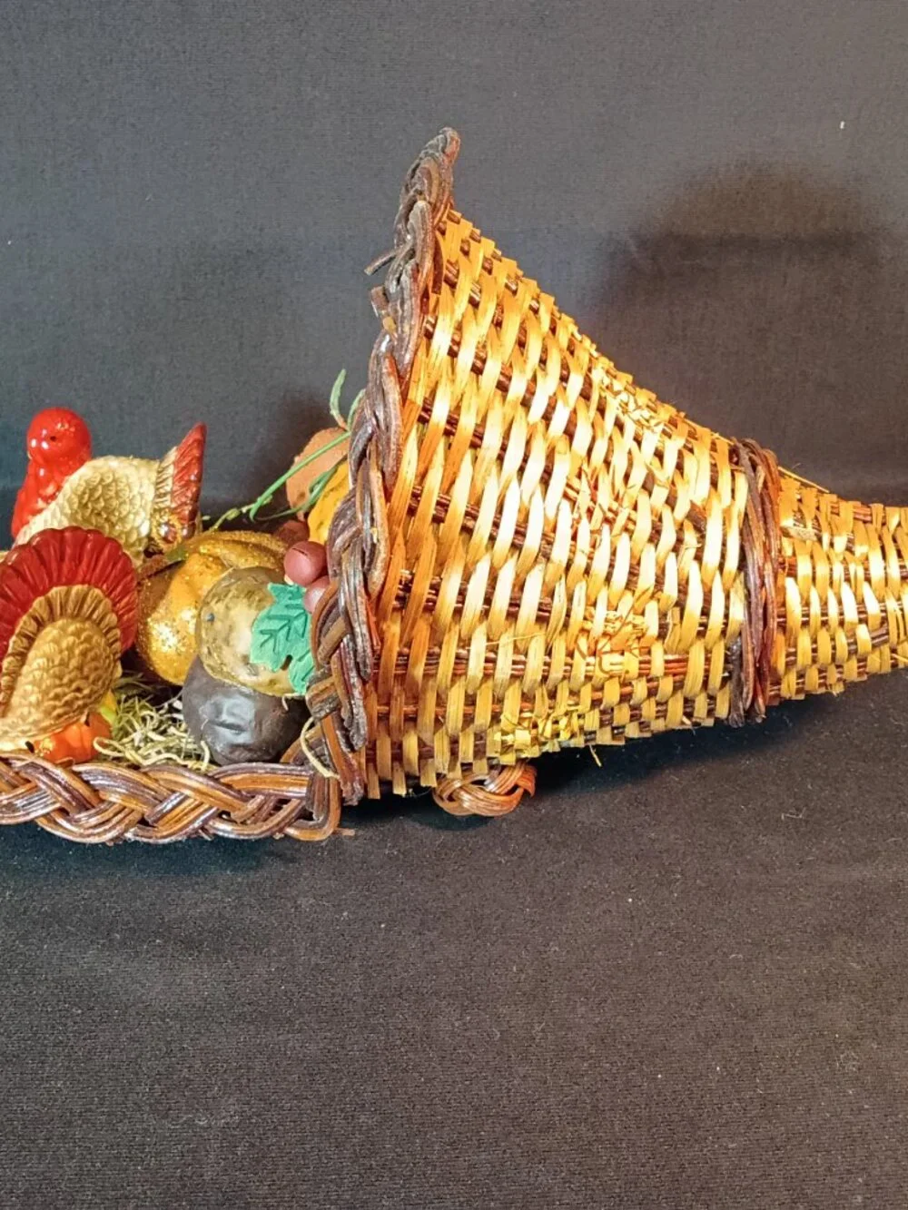 Thanksgiving Cornucopia Turkey S&P Fall Decor Gift Gatherer Collection